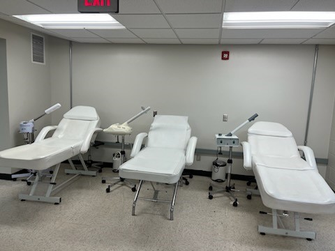 school lab with big chairs